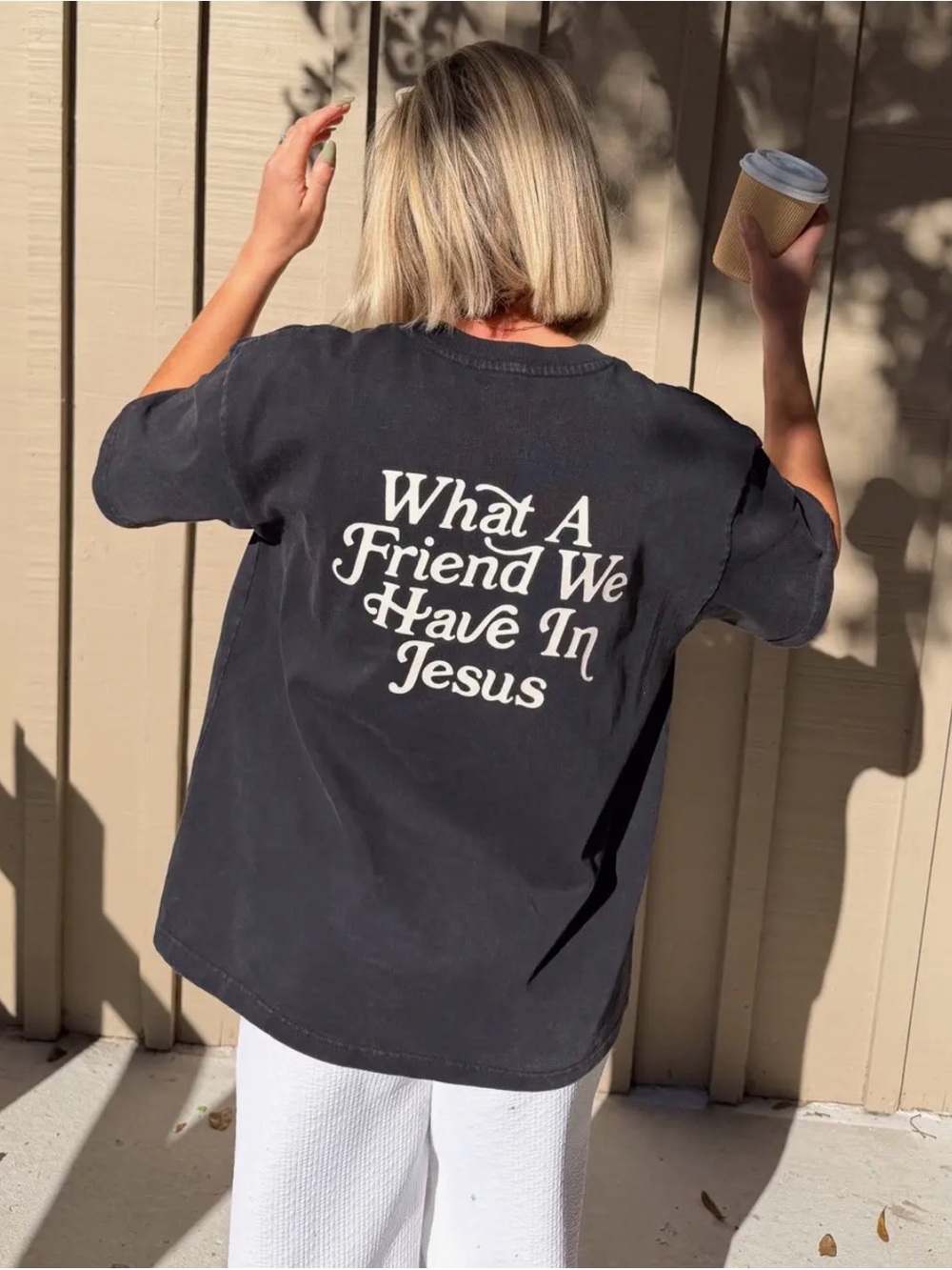 Elevated Faith What A Friend We Have In Jesus Short Sleeve Tee - Black